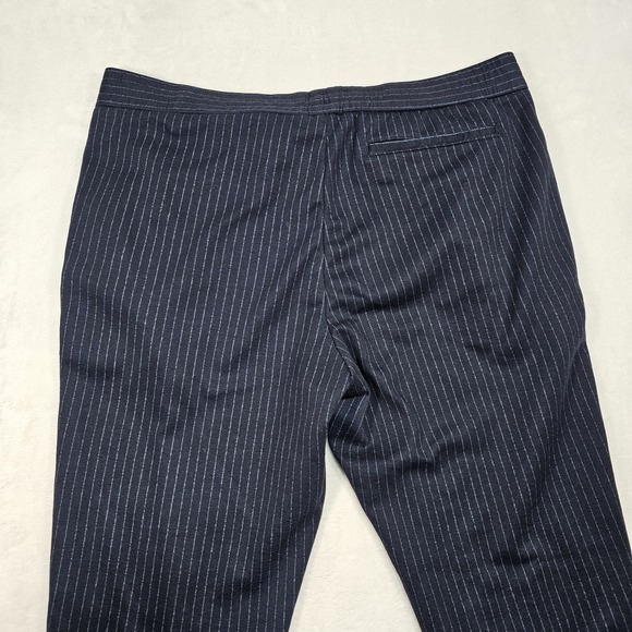 Vince Joggers Pants Men L Navy White Pin Stripe Drawstring Tapered Casual Lounge - Picture 11 of 11